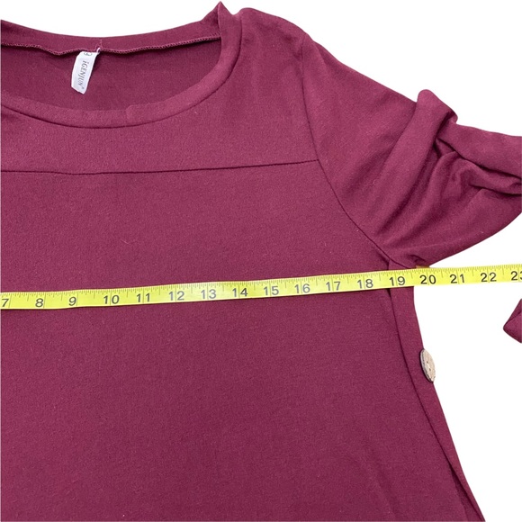 IGenJun Casual Cute Tunic Top Dress Casual Crew Neck Size Large Buttons on side - Picture 7 of 8